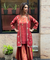 Festive Rust Red  Jacket with Inner and Goro  Pant