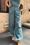 Rozana - Blue Waistcoat & Balloon Pants Co-Ord Set