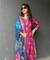 GEET -Midnight Purple Three Piece Suit Set  With Printed Dupatta
