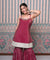 PASSORI-Maroon Embroidered Sharara Set