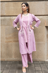 REZAAR-Lilac Three  Piece Cotton Jacket Set