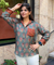 Jazba- Sage Olive Pocket  Printed  Shirt