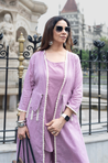 REZAAR-Lilac Three  Piece Cotton Jacket Set