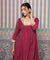PASSORI-Maroon  Two Piece Set With Potli Bag