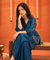 Mizaaj-Dark Blue Tunic style Top  with Dhoti Skirt Set(PRE-0RDER)