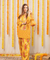 AAFREEN-  Yellow Floral  Printed Farshi Salwar set with Potli Bag