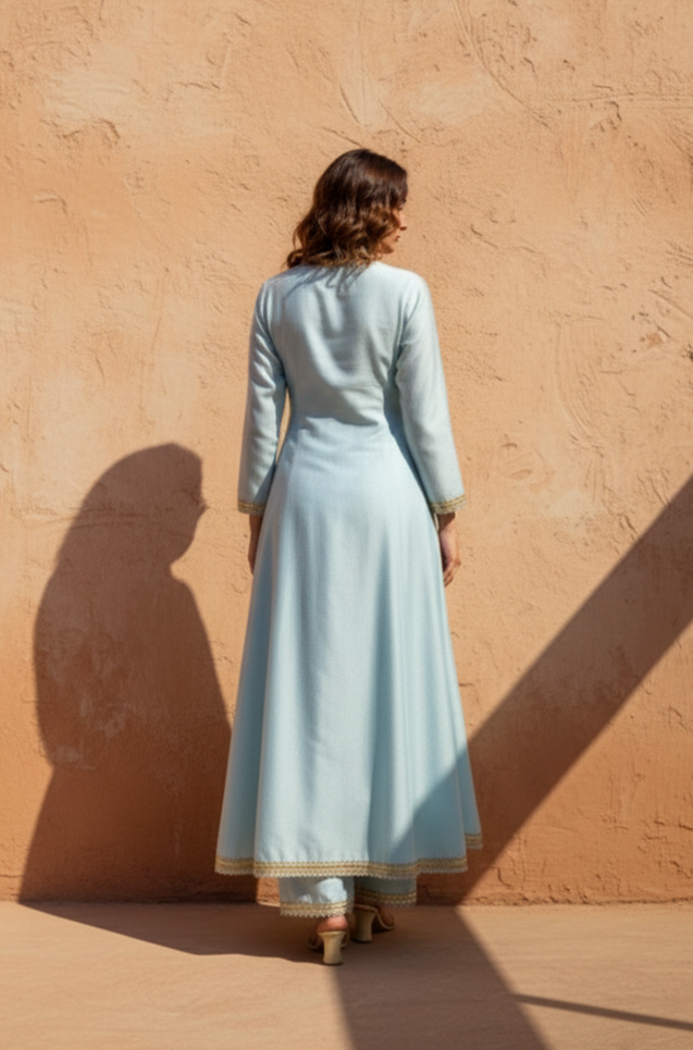 PHULJARI - Pastel Blue Two Piece Set