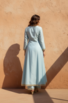 PHULJARI - Pastel Blue Two Piece Set