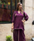 Mizaaj-Wine Tunic style Top  with Dhoti Skirt Set(PRE-0RDER)