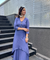 Periwinkle Blue Solid Two Layered Gown