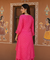 MEHER-Radiant Pink  Bandhani  High-Low Kurta With  Flared Pant