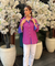 MAERI-Purple  Bandhani shirt