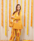 AAFREEN-  Yellow Floral  Printed Farshi Salwar set with Potli Bag