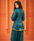 Mizaaj-  Teal  Green Tunic style Top  with Dhoti Skirt Set(PRE-0RDER)