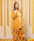 AAFREEN-  Yellow Floral  Printed Farshi Salwar set with Potli Bag