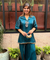 Mizaaj-  Teal  Green Tunic style Top  with Dhoti Skirt Set(PRE-0RDER)