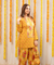 AAFREEN-  Yellow Floral  Printed Farshi Salwar set with Potli Bag