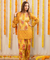AAFREEN-  Yellow Floral  Printed Farshi Salwar set with Potli Bag