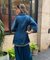 Mizaaj-Dark Blue Tunic style Top  with Dhoti Skirt Set(PRE-0RDER)
