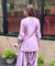 Festive Lavender Kurta with Cowl Pants Set