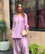 Festive Lavender Kurta with Cowl Pants Set