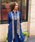 Rozana-Dark Blue Cotton Slub Elegant Fusion Drape  Dress(Pre-order)