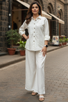 Rozana  White Co-ord Set
