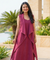 Rozana - Beetroot Pink long Gown With Jacket