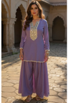 FITOOR -Lavender Short Kurta With Cowl Pant