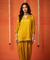 Mizaaj-Golden Mustard Tunic style Top  with Dhoti Skirt Set(PRE-0RDER)