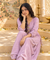 Festive Lavender Kurta with Cowl Pants Set