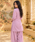 Festive Lavender Kurta with Cowl Pants Set