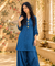 Festive  Sapphire Blue Kurta with Cowl Pants Set
