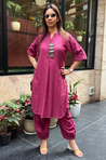 Rozana - AM to PM Beetroot  Co-ord Set