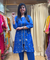 PHULJARI- Royal Blue Three Piece set with Inner and Jacket