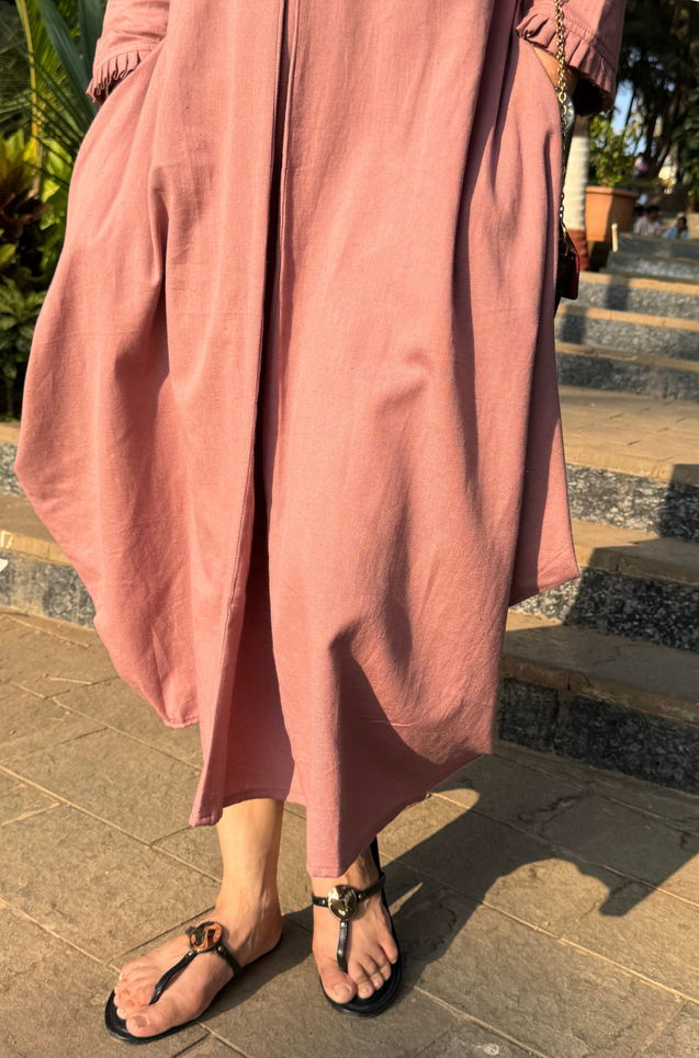 REZAAR- Dusty Pink Cowl Dress