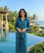 Rozana -Teal Blue Shirt Collar Cutwork Co-Ord Set with Straight Pants