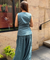 Rozana - Blue Waistcoat & Balloon Pants Co-Ord Set