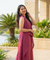 Rozana - Beetroot Pink long Gown With Jacket