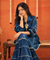 Mizaaj-Teal Blue Tunic Sharara Set