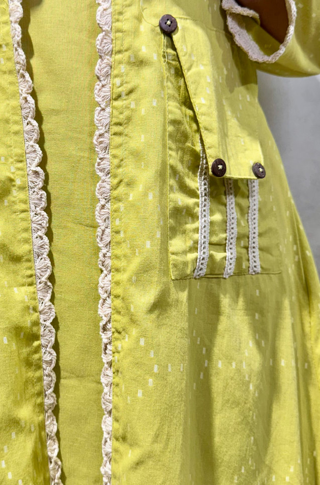 Lime Green Three  Piece Jacket Set