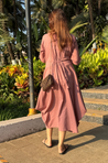 REZAAR- Dusty Pink Cowl Dress