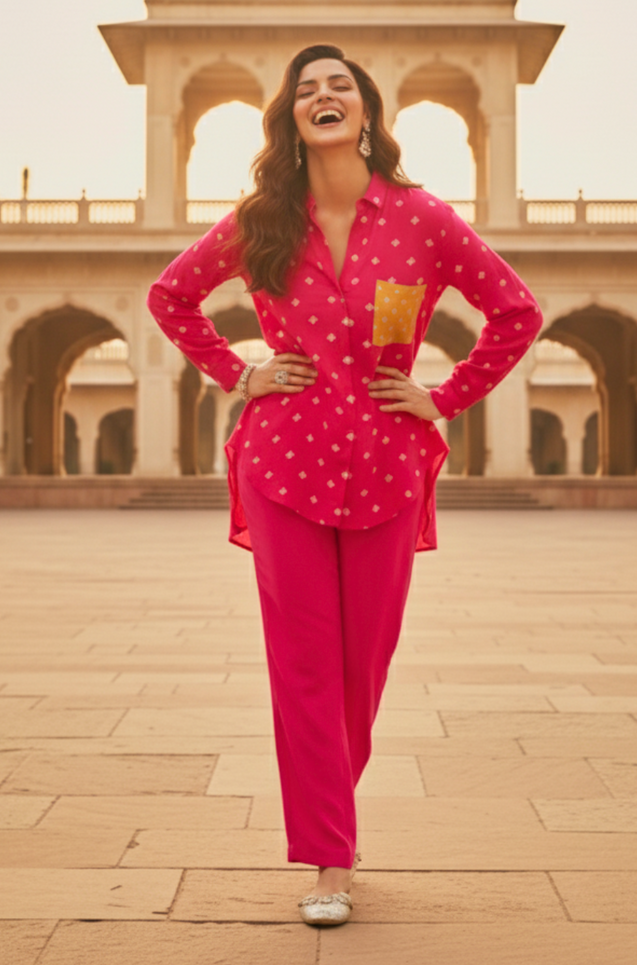 PHULJARI- Fuchsia Glow Co-ord set