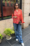 Desi Shirt- Orange Lotus Shirt