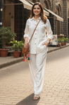Rozana  White Co-ord Set