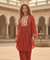 NAZM-Rust Farshi Salwar with Raglan Sleeves