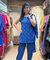 PHULJARI- Royal Blue Three Piece set with Inner and Jacket