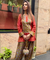 Festive Orange Patola  Printed Farshi Salwar Set with Potli Bag(pre-order)