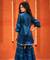 Mizaaj-Teal Blue Tunic Sharara Set
