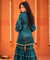 Mizaaj- Teal Green Tunic Sharara Set